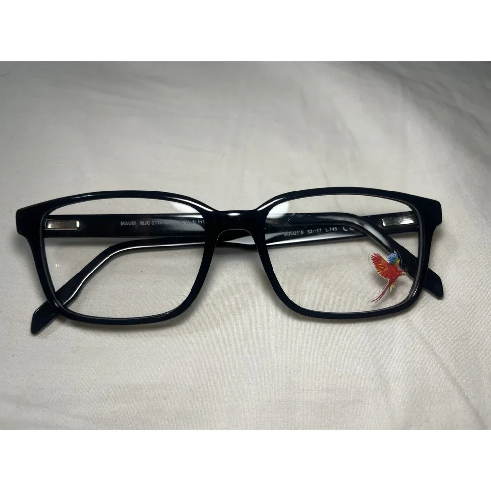 Maui Jim MJO 2115-02 Eyeglasses Glasses Polished Black 53-17-145